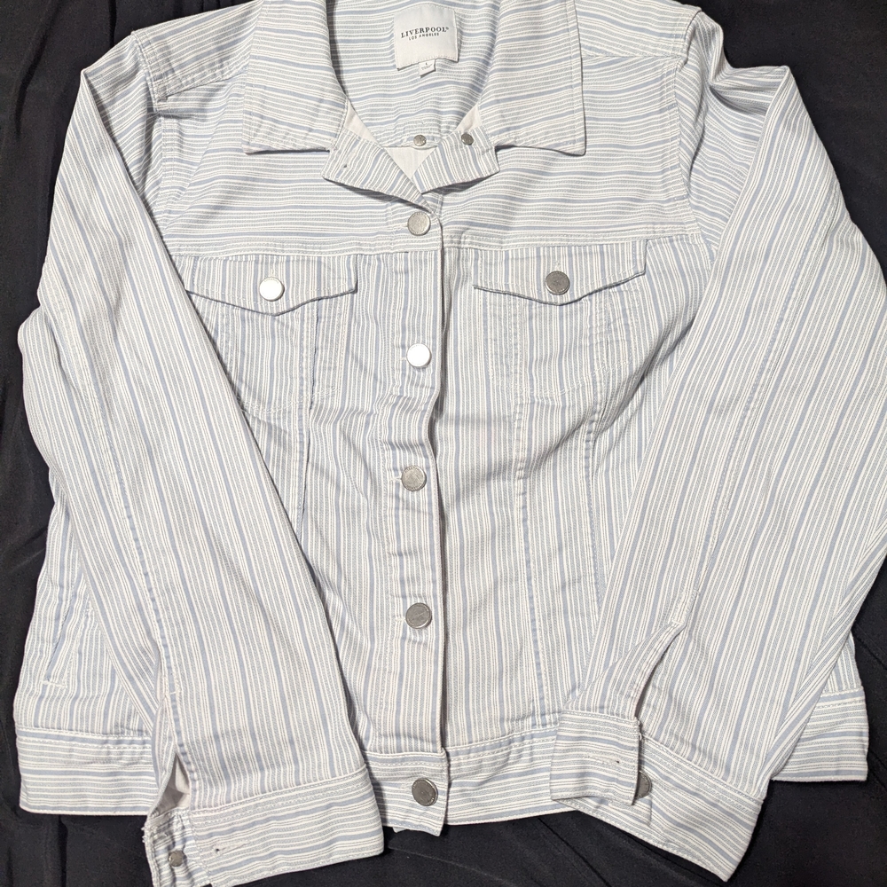 Liverpool Blue and White Striped Jacket